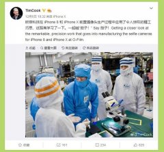 大佬也顽皮 蒂姆库克参访欧菲科技 玩自拍发微博